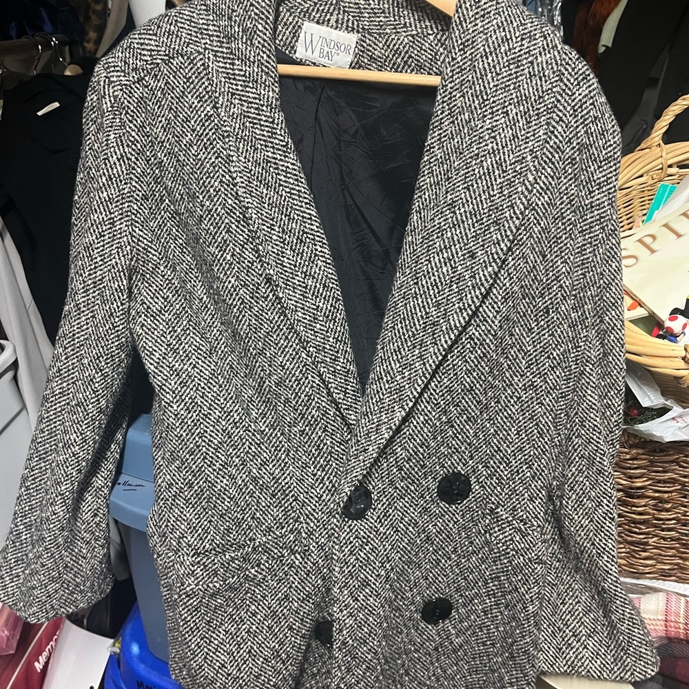 Windsor Bay Black and White Tweed Jacket